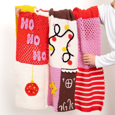 Christmas Patchwork Blanket Crochet Kit - Wool Couture