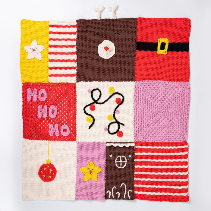 Christmas Patchwork Blanket Crochet Kit - Wool Couture