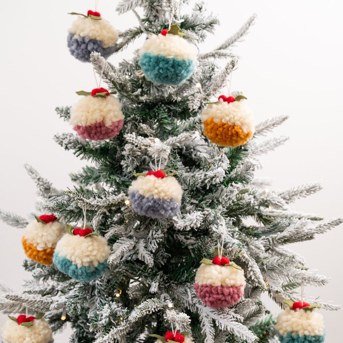Christmas Pudding Bauble Making Kit – Makes 12 - Wool Couture