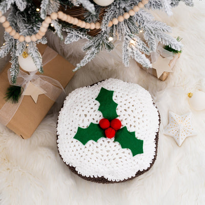 Christmas Pudding Cushion Crochet Kit - Wool Couture