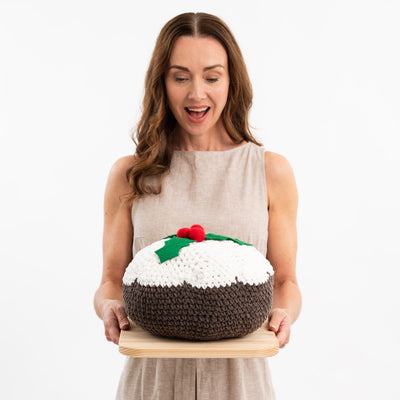 Christmas Pudding Cushion Crochet Kit - Wool Couture