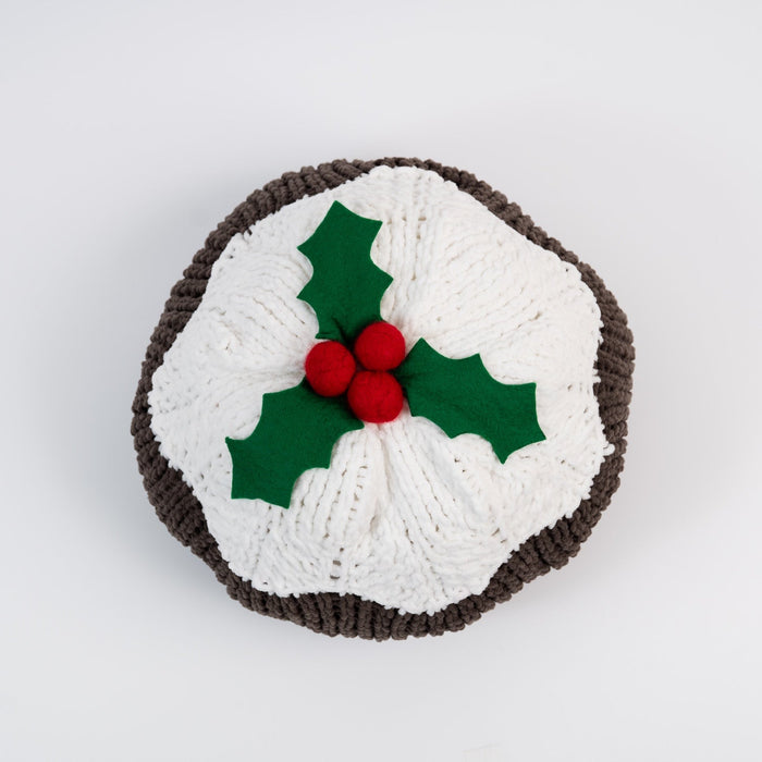 Christmas Pudding Cushion Knitting Kit - Wool Couture