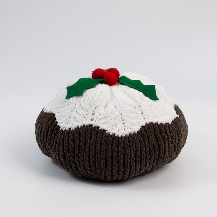 Christmas Pudding Cushion Knitting Kit - Wool Couture