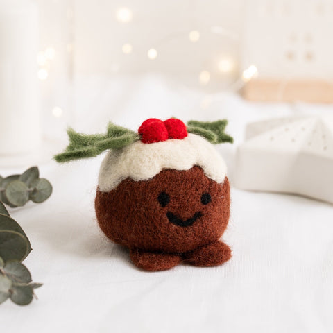 Christmas Pudding Needle Felting Kit - Wool Couture