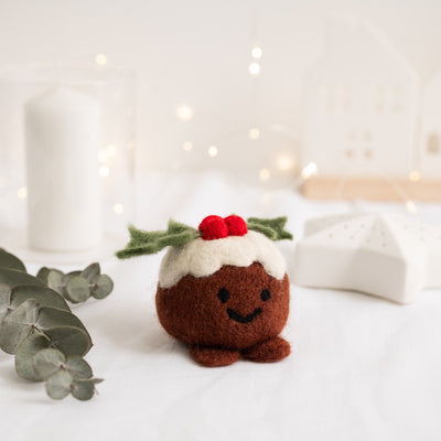 Christmas Pudding Needle Felting Kit - Wool Couture
