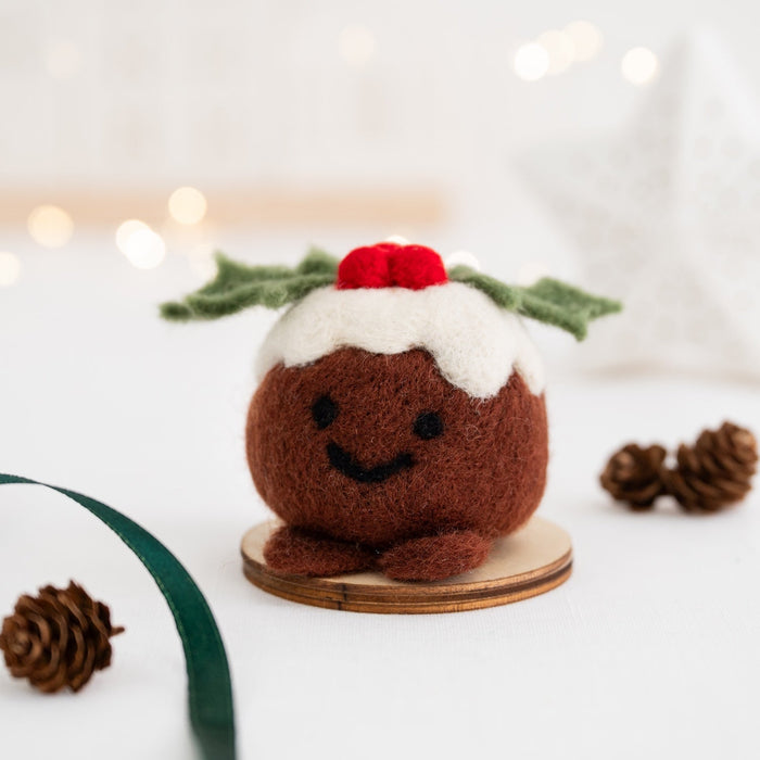 Christmas Pudding Needle Felting Kit - Wool Couture