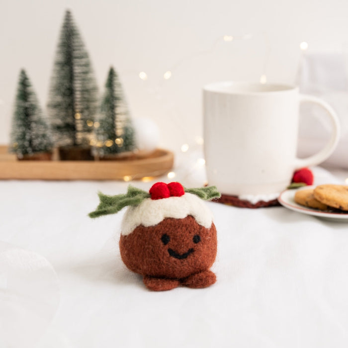 Christmas Pudding Needle Felting Kit - Wool Couture