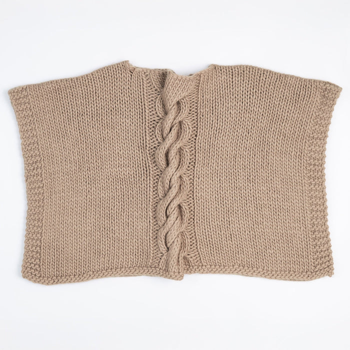 Chunky Cable Poncho Knitting Kit - Wool Couture