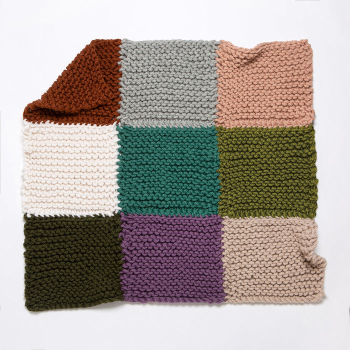 Garter Stitch Free Knitted Squares Baby Blanket Patterns Chunky