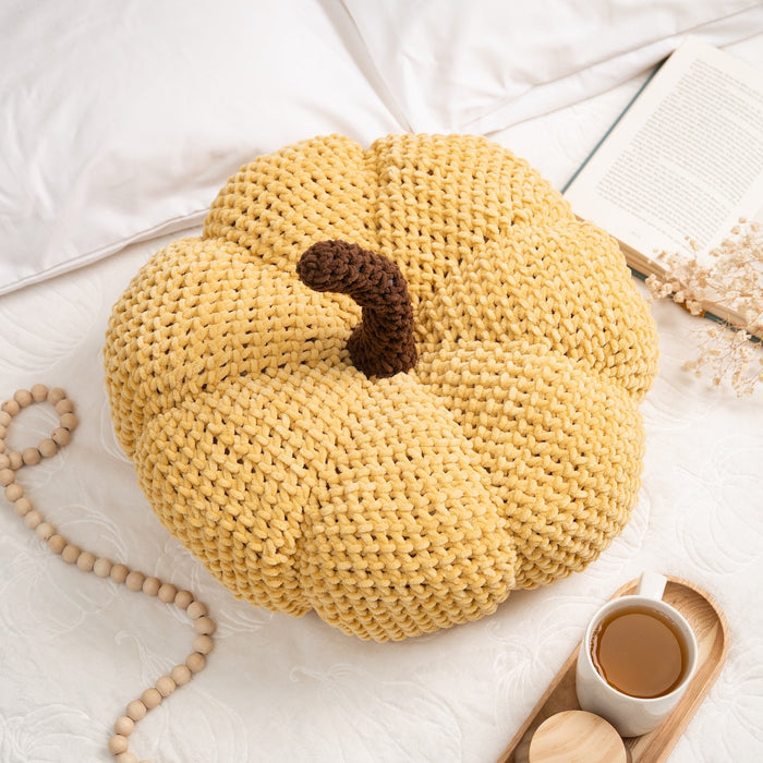 Chunky Pumpkin Cushion Crochet Kit - Wool Couture