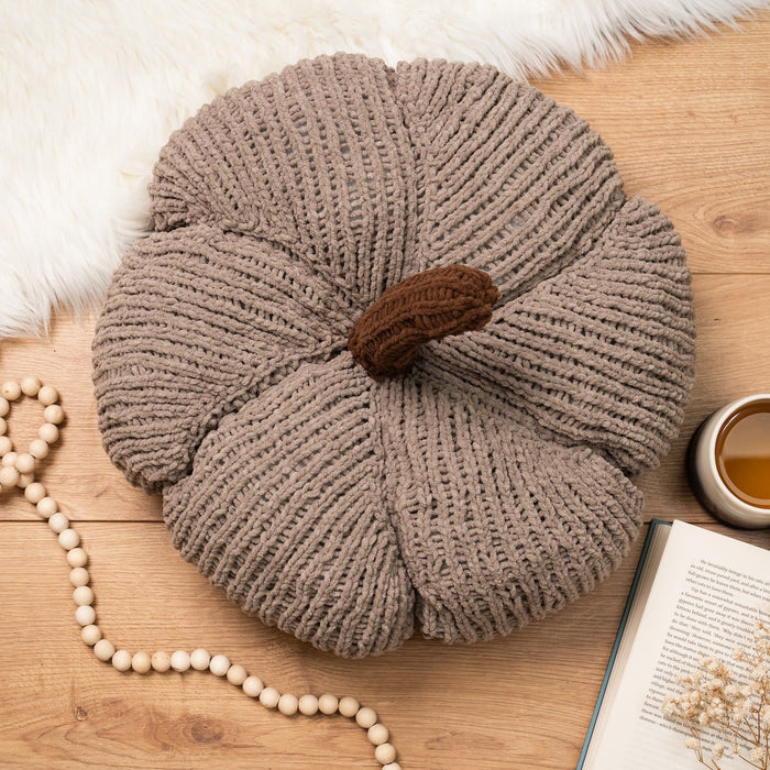 Chunky Pumpkin Cushion Knitting Kit - Wool Couture