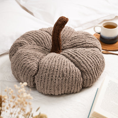 Chunky Pumpkin Cushion Knitting Kit - Wool Couture