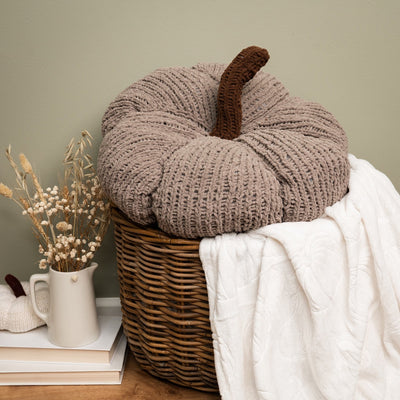 Chunky Pumpkin Cushion Knitting Kit - Wool Couture