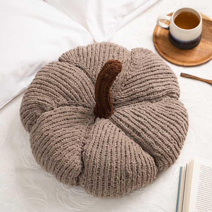 Chunky Pumpkin Cushion Knitting Kit - Wool Couture