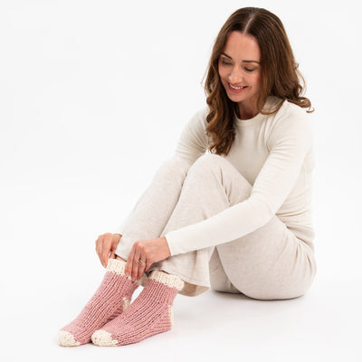 Easy Chunky Slipper Socks Knitting Kit - Wool Couture