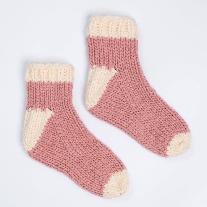 Easy Chunky Slipper Socks Knitting Kit - Wool Couture