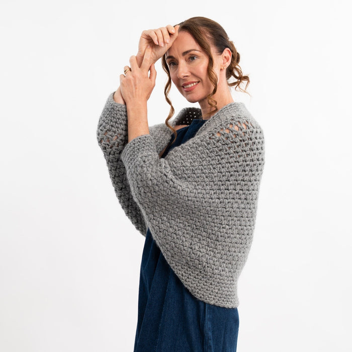 Easy Cocoon Shrug Crochet Kit | FREE Workshop with Claire - Wool Couture