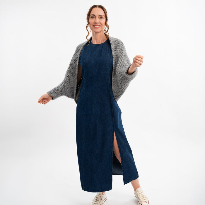 Easy Cocoon Shrug Crochet Kit | FREE Workshop with Claire - Wool Couture