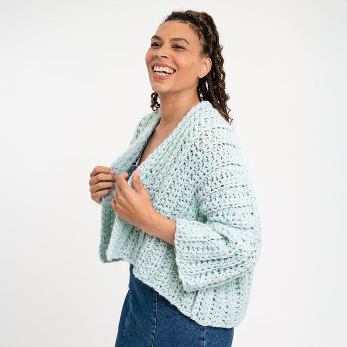 Easy Peasy Chunky Cardigan Crochet Kit - Wool Couture