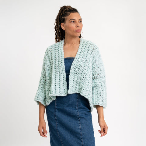 Easy Peasy Chunky Cardigan Crochet Kit - Wool Couture