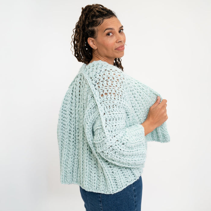 Easy Peasy Chunky Cardigan Crochet Kit - Wool Couture