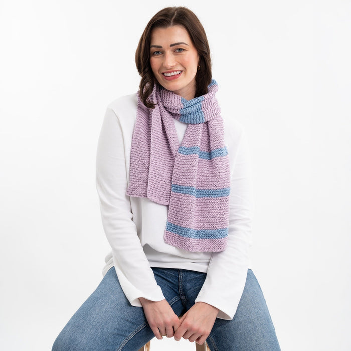 Easy Peasy Scarf Knitting Kit - Colour Pop - Wool Couture