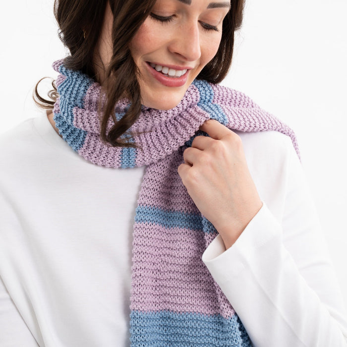 Easy Peasy Scarf Knitting Kit - Colour Pop - Wool Couture