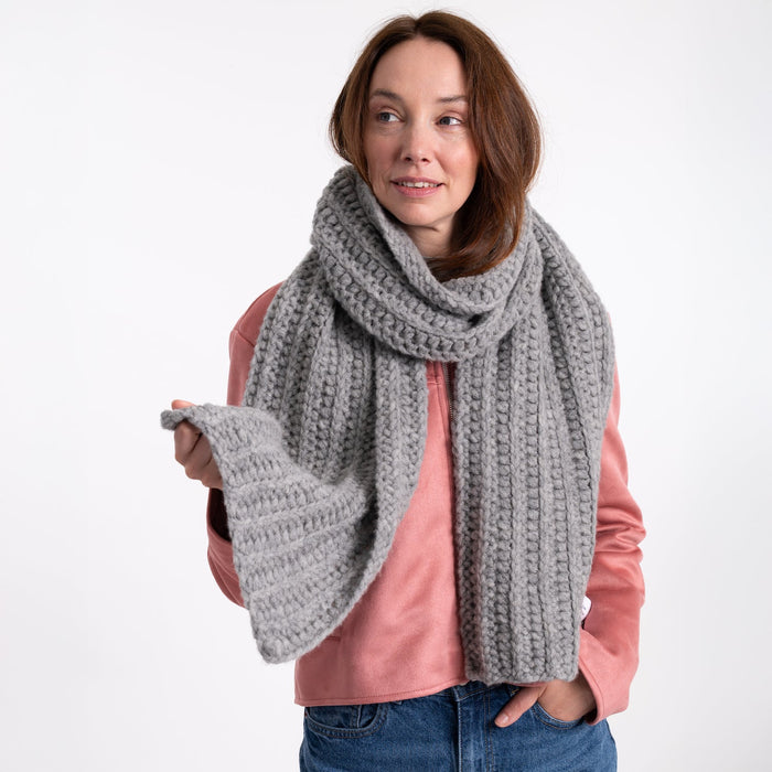 Easy Ribbed Scarf Crochet Kit - Wool Couture