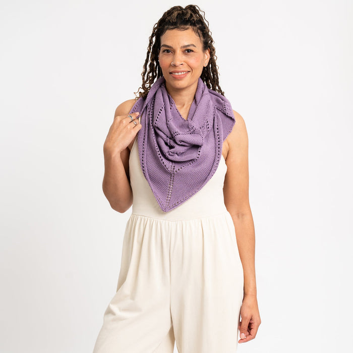 Easy Striped Shawl Knitting Kit - Wool Couture
