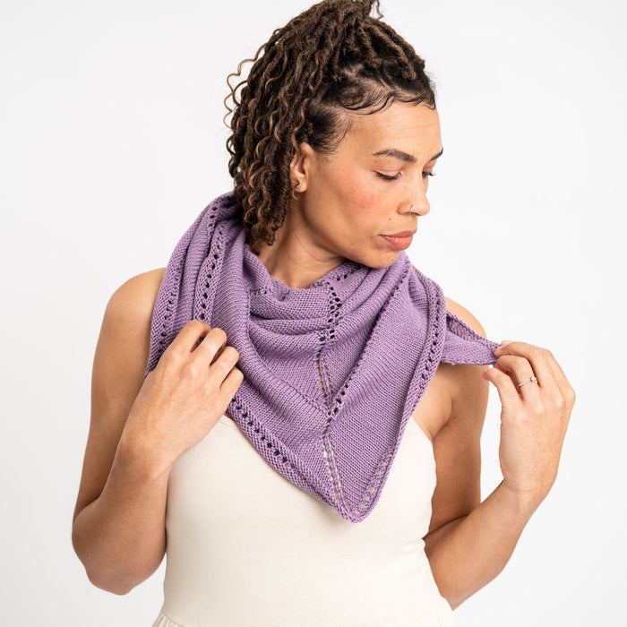 Easy Striped Shawl Knitting Kit - Wool Couture