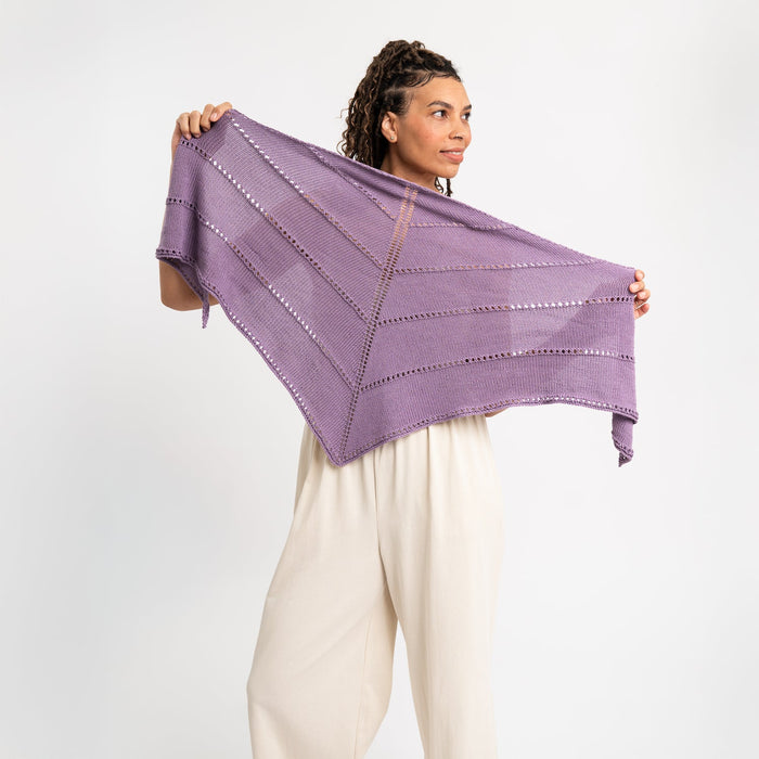 Easy Striped Shawl Knitting Kit - Wool Couture