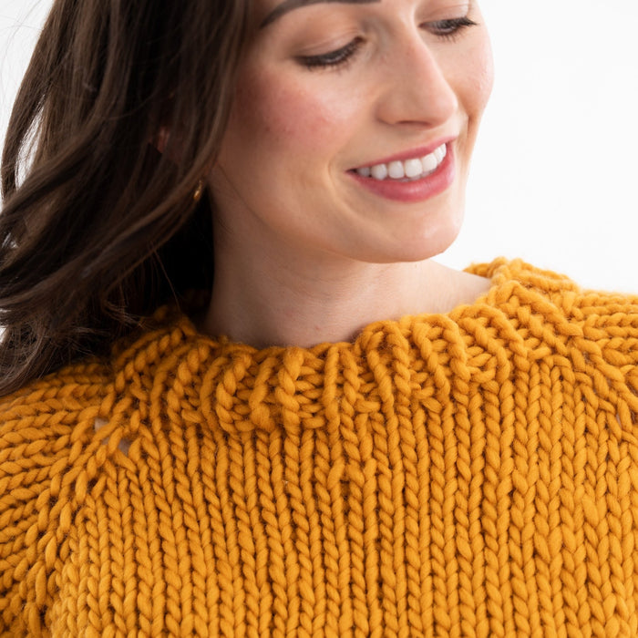 Easy Top Down Jumper Knitting Kit - Wool Couture