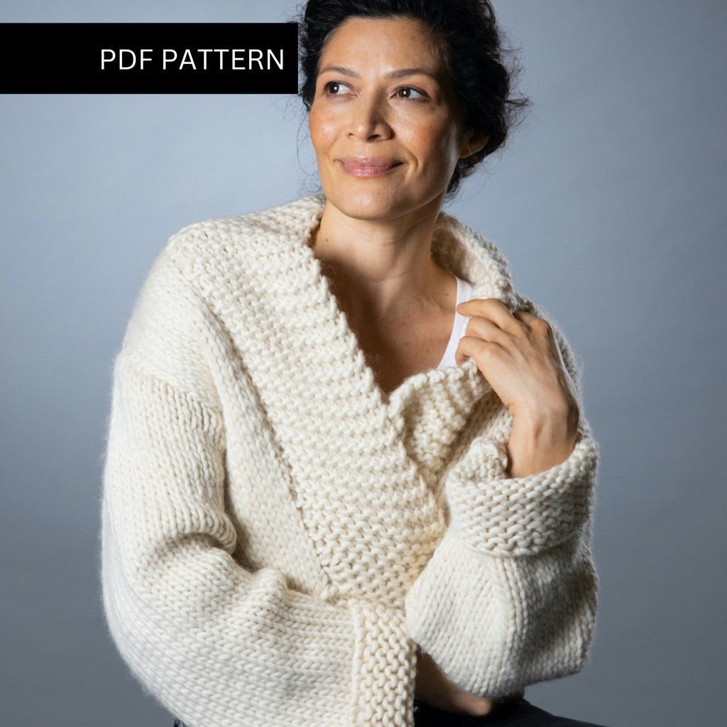 Ella Cardigan Knitting PDF Pattern Wool Couture
