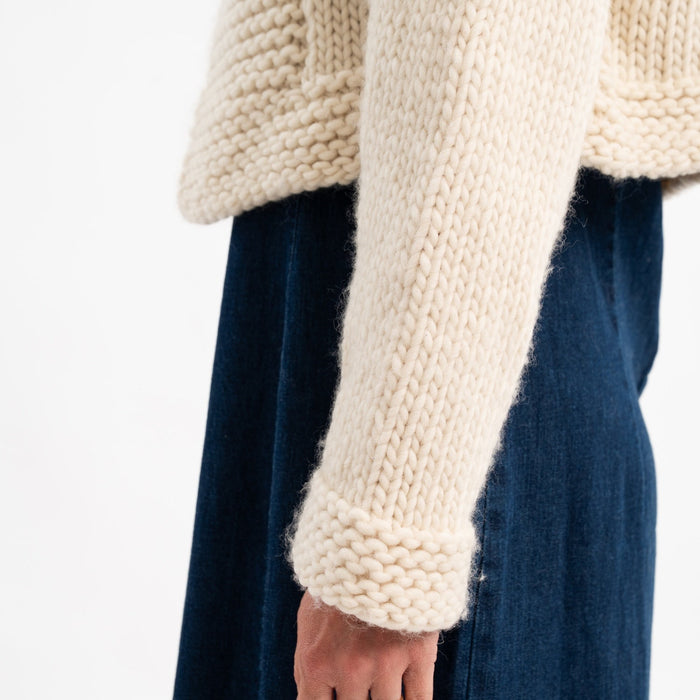 Ella Chunky Cropped Cardigan Knitting Kit - Wool Couture
