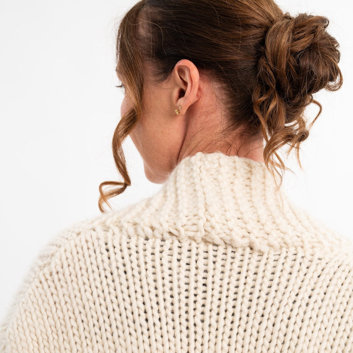 Ella Chunky Cropped Cardigan Knitting Kit - Wool Couture