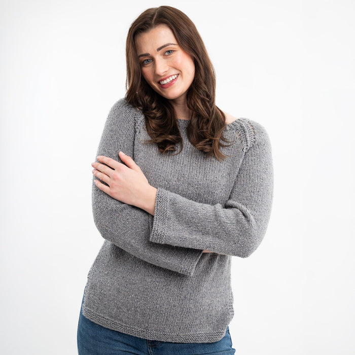Eve Jumper Easy Knitting Kit - Wool Couture
