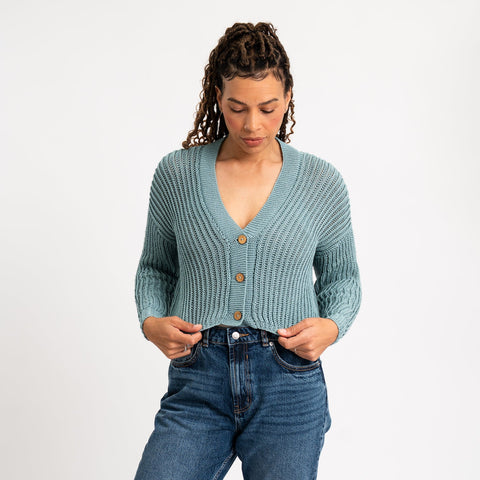 Fishermans Rib Cardigan Knitting Kit - Wool Couture