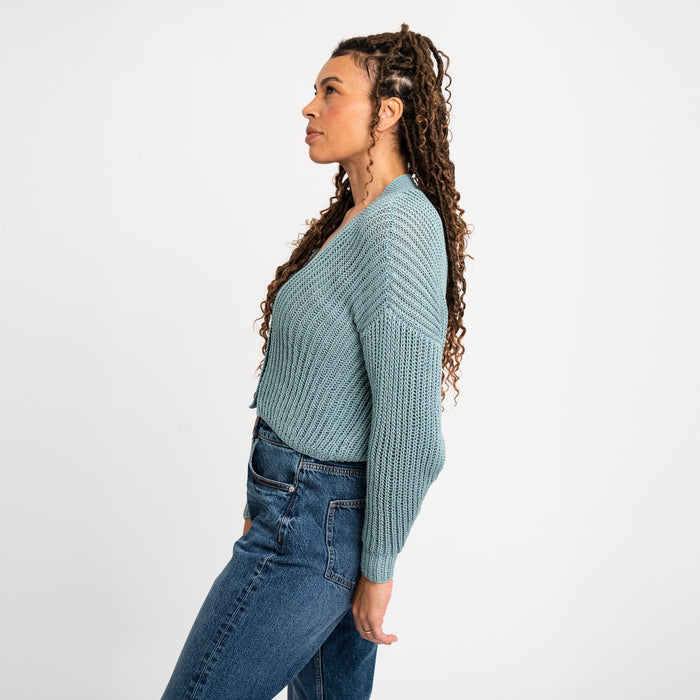 Fishermans Rib Cardigan Knitting Kit - Wool Couture