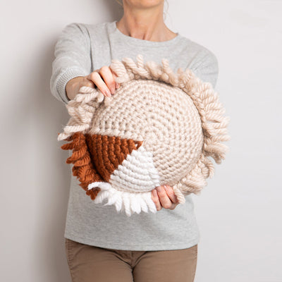 Fringed Round Cushion Cover Crochet Kit - Wool Couture