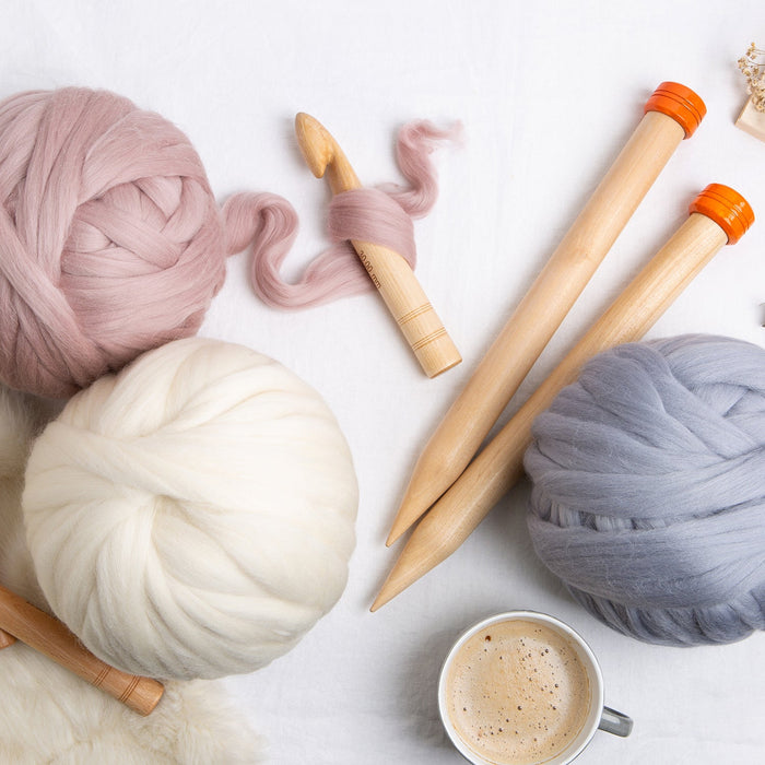 Giant Wooden Crochet Hooks - Wool Couture