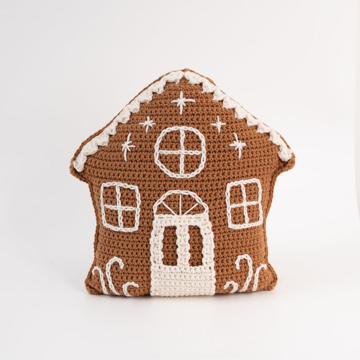 Gingerbread House Cushion Crochet Kit - Wool Couture