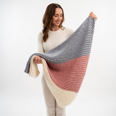 Hannah Blanket Knitting Kit | FREE Beginner Workshop Included - Wool Couture