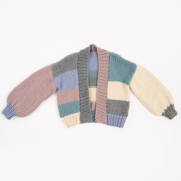 Hannah Chunky Cardigan Easy Knitting Kit - Wool Couture