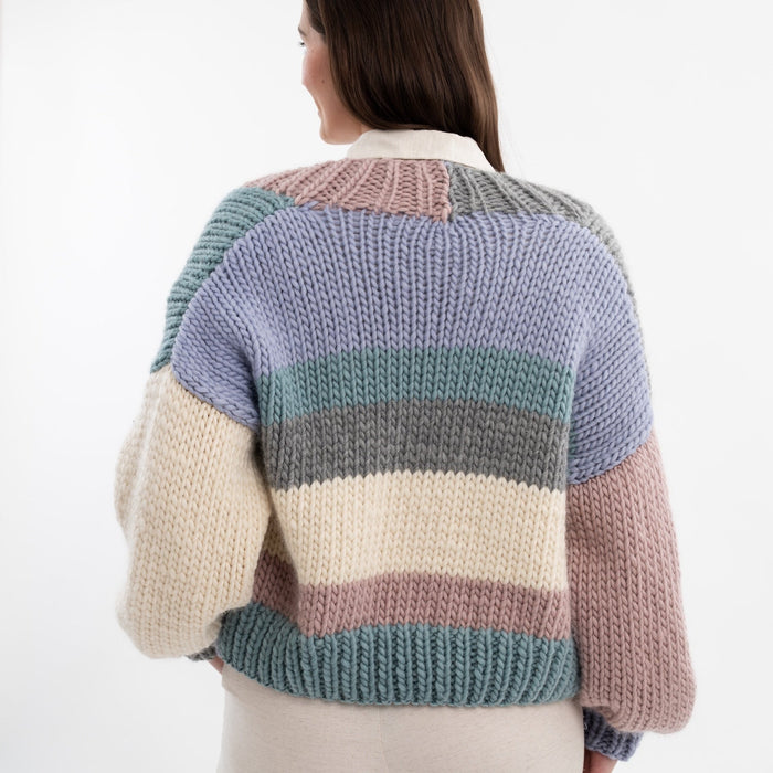 Hannah Chunky Cardigan Easy Knitting Kit - Wool Couture