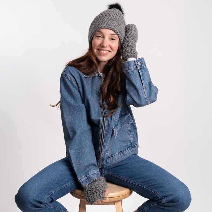 Hat and Gloves Easy Crochet Kit - Wool Couture