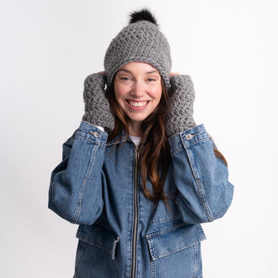 Hat and Gloves Easy Crochet Kit - Wool Couture