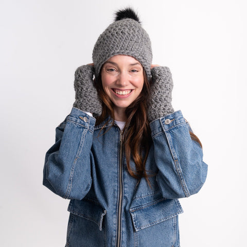 Hat and Gloves Easy Crochet Kit - Wool Couture