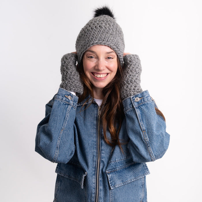 Hat and Gloves Easy Crochet Kit - Wool Couture