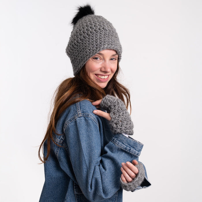 Hat and Gloves Easy Crochet Kit - Wool Couture