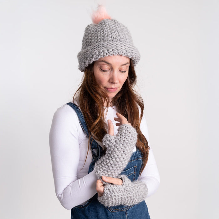 Hat and Gloves Easy Knitting Kit - Wool Couture